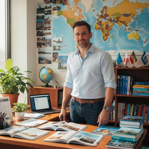 Komputer z otwartym oprogramowaniem do planowania podróży wielomiejskiej.